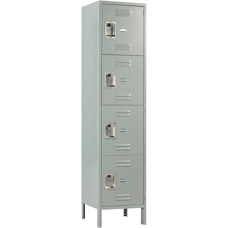 Global Industrial Louvered Door Locker, 18 in W, 21 in D, 78 in H, Gray 290614